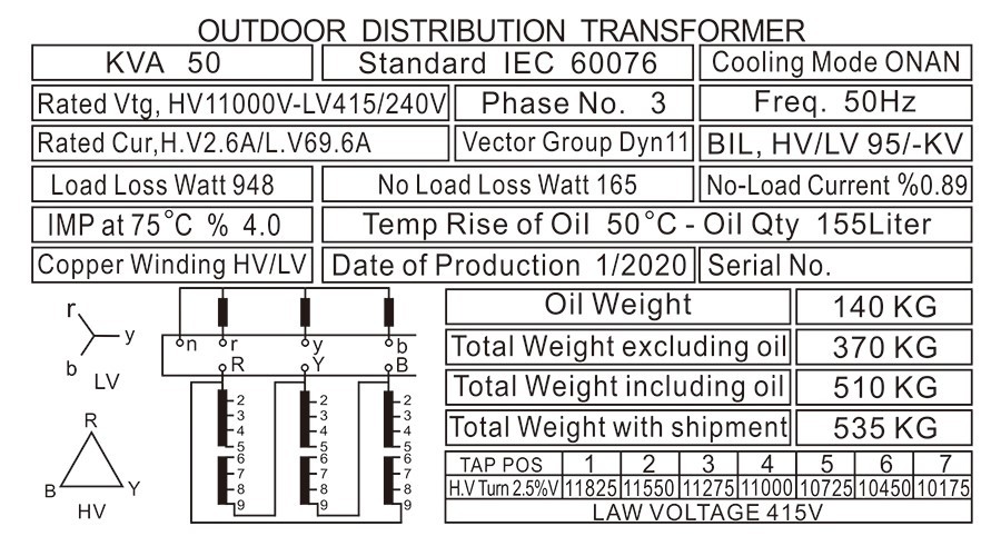 50 KVA Step Down Transformer 50 KVA Step Down Transformer